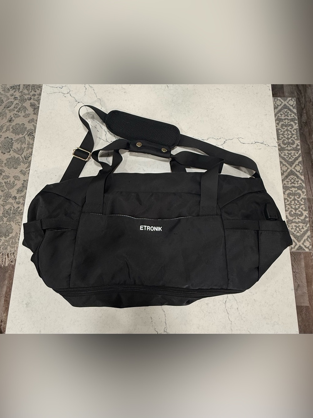ETRONIK Gym Bag, Yoga Bag, Travel Carry-on Women, Black